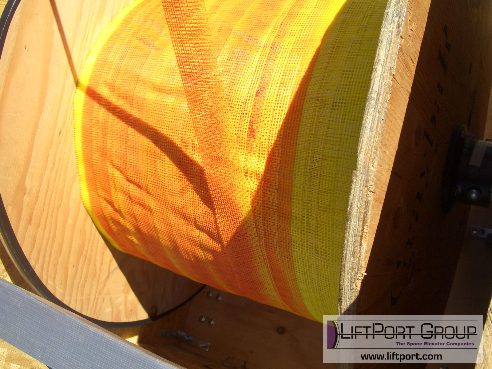 Spool of high-visibility ribbon material