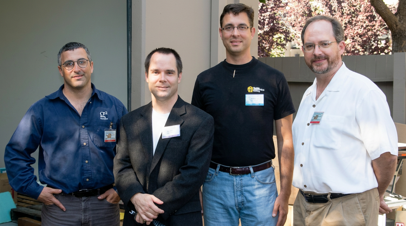 Four members of the early LiftPort team