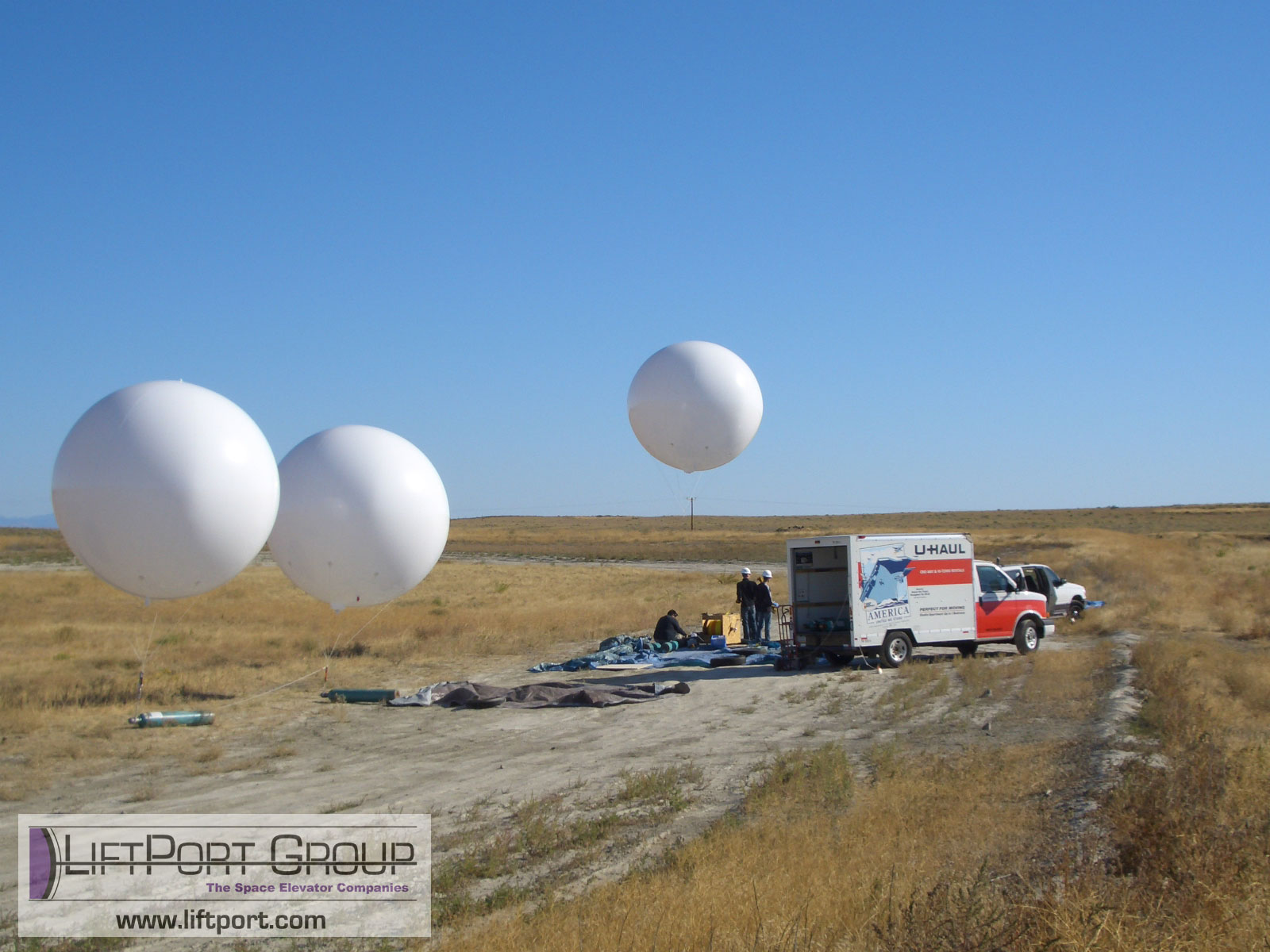 Balloon-supported LiftPort field operation